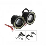 Încarcă imaginea în vizualizatorul Galerie, - Set 2 proiectoare auto cu LED Angel Eyes, 76 mm, lumina alba