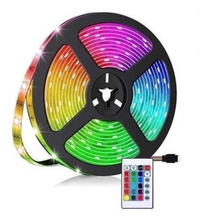 Încarcă imaginea în vizualizatorul Galerie, - Set 3 x Banda LED RGB multicolor cu telecomanda 5 metri