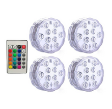 Încarcă imaginea în vizualizatorul Galerie, - Set 4 lampi LED RGB, cu telecomanda, rezistente la apa