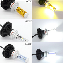 Încarcă imaginea în vizualizatorul Galerie, - Set becuri cu Led auto pentru faruri H4 super white X3 , DC 9-32V – 6000 Lumeni/bec