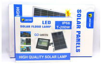 Încarcă imaginea în vizualizatorul Galerie, - Proiector LED Jortan IP66 200W, panou solar si telecomanda cu functii multiple