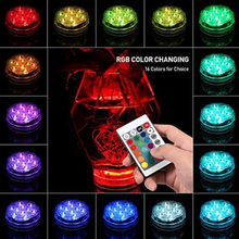 Încarcă imaginea în vizualizatorul Galerie, - Set 4 lampi LED RGB, cu telecomanda, rezistente la apa