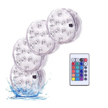 Încarcă imaginea în vizualizatorul Galerie, - Set 4 lampi LED RGB, cu telecomanda, rezistente la apa