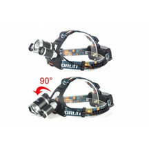 Încarcă imaginea în vizualizatorul Galerie, - Lanterna de cap 3 Led Cree XML, T6, frontala + 2 acumulatori 18650