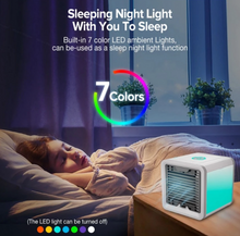 Încarcă imaginea în vizualizatorul Galerie, - Mini Racitor de aer cu lumina RGB 7 culori