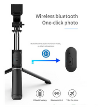 Încarcă imaginea în vizualizatorul Galerie, - Q02 Wireless Bluetooth Selfie Stick pliabil Mini trepied obturator de control de la