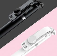 Încarcă imaginea în vizualizatorul Galerie, - Q02 Wireless Bluetooth Selfie Stick pliabil Mini trepied obturator de control de la