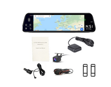Încarcă imaginea în vizualizatorul Galerie, Camera video duala tip oglinda Mintech Z55,1080+720P, 4G, IPS 10inch, QuadCore, 2GB RAM, 16GB ROM, Android 8.1, GPS, ADAS, Wifi, Bluetooth