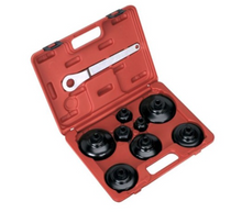 Încarcă imaginea în vizualizatorul Galerie, - Set chei pentru capac filtru ulei cu adaptor si curea, 9 piese