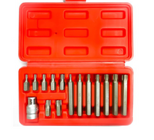 Încarcă imaginea în vizualizatorul Galerie, - Set capete biti Torx H10, 15 piese