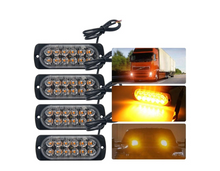 Încarcă imaginea în vizualizatorul Galerie, - Set 4 x Stroboscop 12 LED, lumina portocalie
