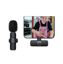Încarcă imaginea în vizualizatorul Galerie, - Microfon wireless, lavaliera, interfata USB-C/ USB iPhone, Negru