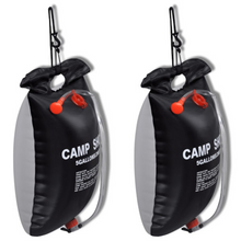 Încarcă imaginea în vizualizatorul Galerie, -Set 2 x Dus solar pentru camping, PVC, reglabil, 20 litri