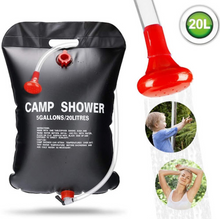 Încarcă imaginea în vizualizatorul Galerie, -Set 2 x Dus solar pentru camping, PVC, reglabil, 20 litri