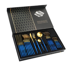 Încarcă imaginea în vizualizatorul Galerie, - Set 24 tacamuri DeLuxe, Dark Blue