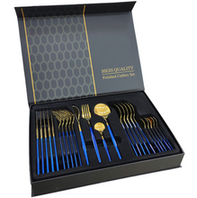 Încarcă imaginea în vizualizatorul Galerie, - Set 24 tacamuri DeLuxe, Dark Blue