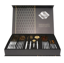 Încarcă imaginea în vizualizatorul Galerie, -- Set 24 tacamuri DeLuxe, Alb