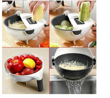 Încarcă imaginea în vizualizatorul Galerie, NOU: Feliator de legume cu strecurator, Vet Basket Vegetable Cutter