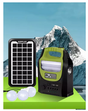 Încarcă imaginea în vizualizatorul Galerie, NOU: Sistem iluminare LED GD8071 panou solar 3 becuri