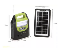 Încarcă imaginea în vizualizatorul Galerie, NOU: Sistem iluminare LED GD8071 panou solar 3 becuri
