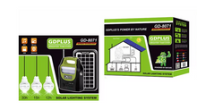Încarcă imaginea în vizualizatorul Galerie, NOU: Sistem iluminare LED GD8071 panou solar 3 becuri