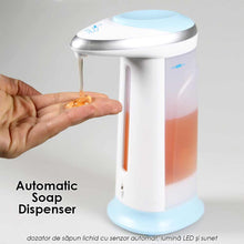 Încarcă imaginea în vizualizatorul Galerie, - Automatic Soap Dispenser - Dozator De Sapun Lichid Cu Senzor Automat, Lumina LED Si Sunet