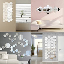 Încarcă imaginea în vizualizatorul Galerie, Oglinzi Decorative Stickere Hexagonale - 12 Bucati