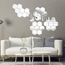 Încarcă imaginea în vizualizatorul Galerie, Oglinzi Decorative Stickere Hexagonale - 12 Bucati