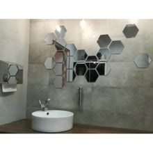 Încarcă imaginea în vizualizatorul Galerie, Oglinzi Decorative Stickere Hexagonale - 12 Bucati