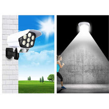 Încarcă imaginea în vizualizatorul Galerie, Set 2 proiectoare led Model camera de supraveghere (falsa) cu alimentare solara