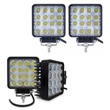 Încarcă imaginea în vizualizatorul Galerie, Set 4 proiectoare 16 LED 48W auto OFF-ROAD, IP 67