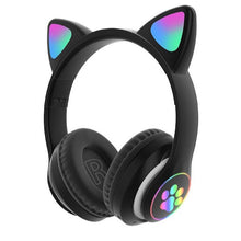 Încarcă imaginea în vizualizatorul Galerie, Casti audio Wireless, urechi de pisica, iluminare LED, Stereo