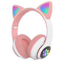 Încarcă imaginea în vizualizatorul Galerie, Casti audio Wireless, urechi de pisica, iluminare LED, Stereo