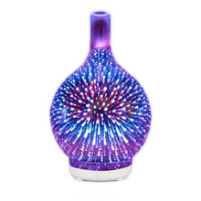 Încarcă imaginea în vizualizatorul Galerie, Umidificator din sticla cu efect 3D, culori interschimbabile