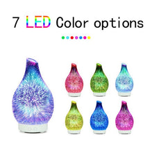 Încarcă imaginea în vizualizatorul Galerie, Umidificator din sticla cu efect 3D, culori interschimbabile