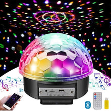 Încarcă imaginea în vizualizatorul Galerie, Glob Disco Led Bluetooth cu telecomanda si Redare Audio MP3 + Stick cadou