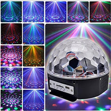 Încarcă imaginea în vizualizatorul Galerie, Glob Disco Led Bluetooth cu telecomanda si Redare Audio MP3 + Stick cadou
