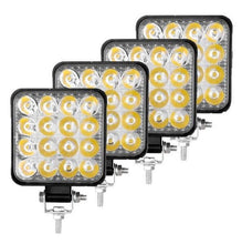 Încarcă imaginea în vizualizatorul Galerie, Set 4 proiectoare 16 LED 48W auto OFF-ROAD, IP 67