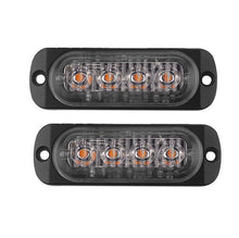 Încarcă imaginea în vizualizatorul Galerie, Set 2 stroboscoape auto 4 LED 12V, lumina portocalie