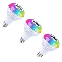 Încarcă imaginea în vizualizatorul Galerie, Set 3 x Bec LED Bluetooth cu boxa, lumini si telecomanda