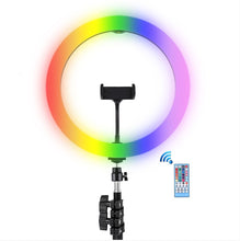 Încarcă imaginea în vizualizatorul Galerie, Selfie ring RGB, inaltime 1.80 metri, diametru 45 cm, 18 inch, telecomanda