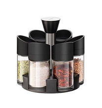 Încarcă imaginea în vizualizatorul Galerie, Suport rotativ cu 6 recipiente pentru condimente