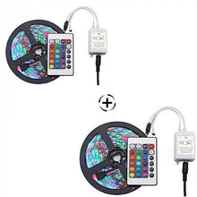 Încarcă imaginea în vizualizatorul Galerie, Set 2 x Banda LED RGB multicolor cu telecomanda 5 M