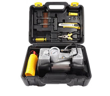 Încarcă imaginea în vizualizatorul Galerie, Kit pentru pana, compresor 12 V, 2 cilindrii si 7 accesorii