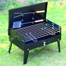 Încarcă imaginea în vizualizatorul Galerie, Gratar portabil si pliabil tip diplomat cu accesorii incluse