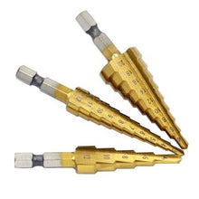 Încarcă imaginea în vizualizatorul Galerie, Set 3 burghie in trepte prinse hexagonal