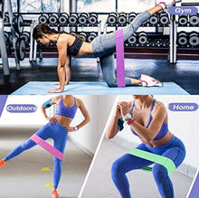 Încarcă imaginea în vizualizatorul Galerie, Set 3 benzi elastice din material, 3 niveluri de rezistenta, saculet inclus