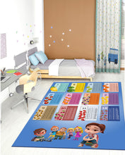 Încarcă imaginea în vizualizatorul Galerie, Covor Educativ Copii, Tabla Inmultirii/Fructe, Multicolor, Antiderapant 120 x 180 cm