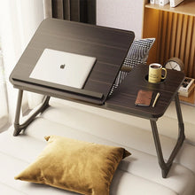 Încarcă imaginea în vizualizatorul Galerie, Masa pliabila pentru laptop cu suport pentru pahar, reglabila pe inaltime 5 pozitii, 55.3 x 24 x 32 cm, negru

