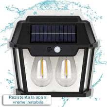 Încarcă imaginea în vizualizatorul Galerie, NOU - Lampa Solara De Perete Cu 2 Becuri LED, Cu Senzor de Miscare si Lumina, 3 Moduri de Iluminare, Rezistenta la Apa
